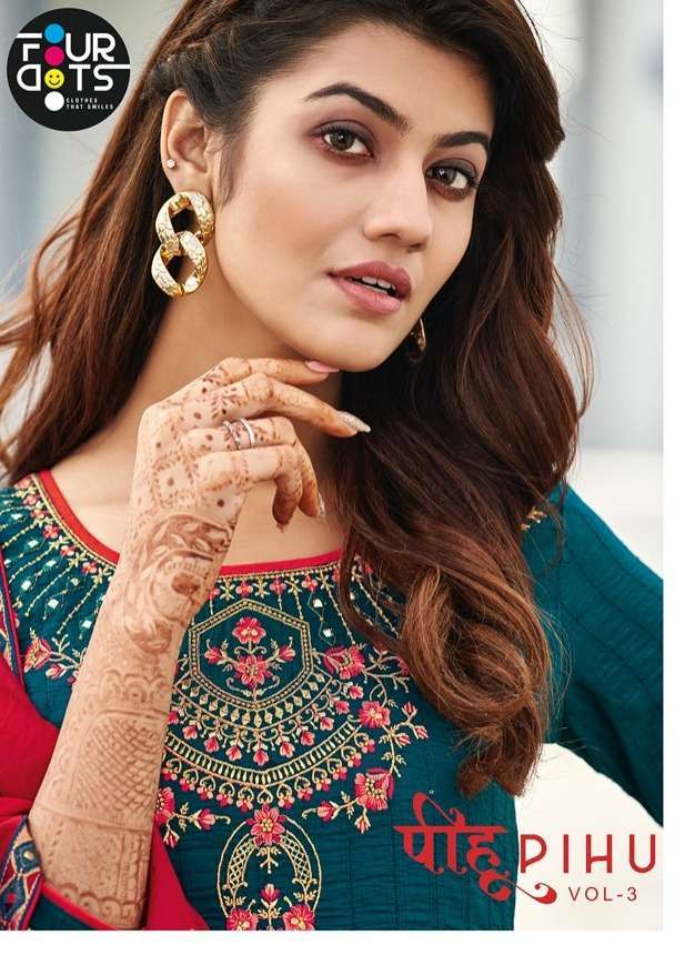 fourdots pihu vol 3 series 0761-0764 heavy parampara weaving suit 