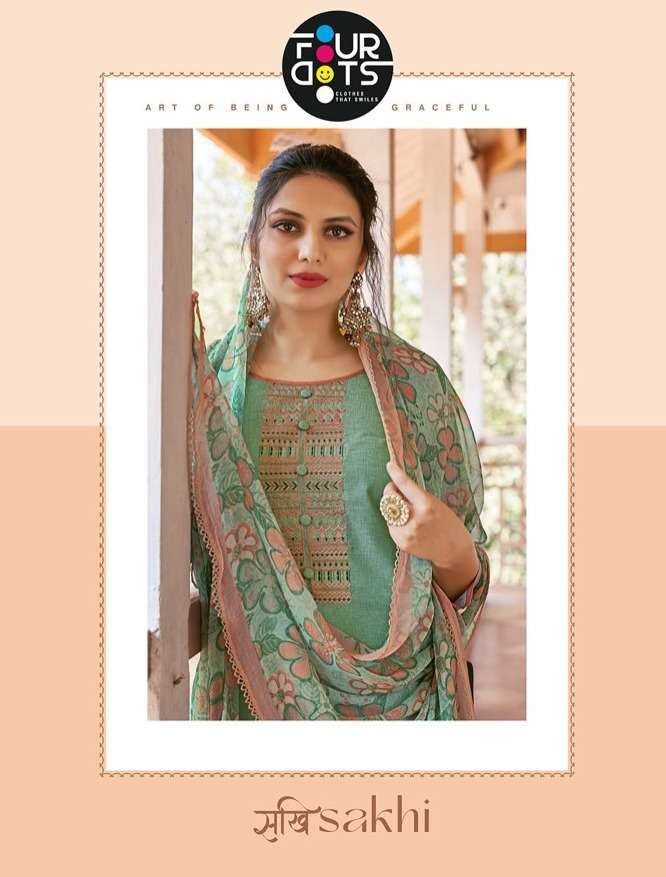 fourdots sakhi series 0801-0804 pure muslin suit 