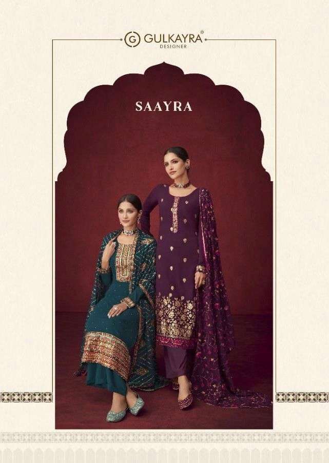 gulkayra saayra series 7101-7105 pure georgette suit