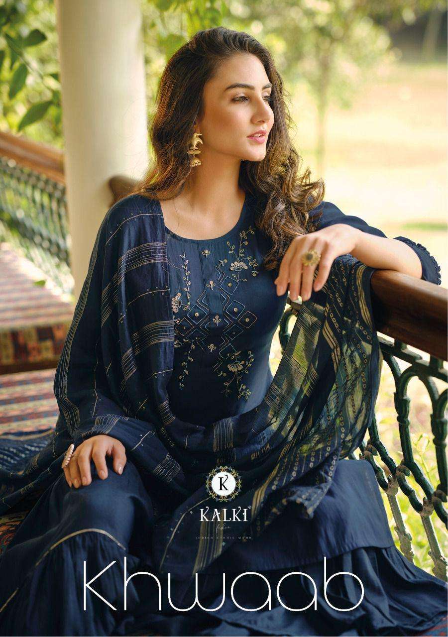 kalki trendz khwaab series 14001-14006 pure viscose silk readymade suit 