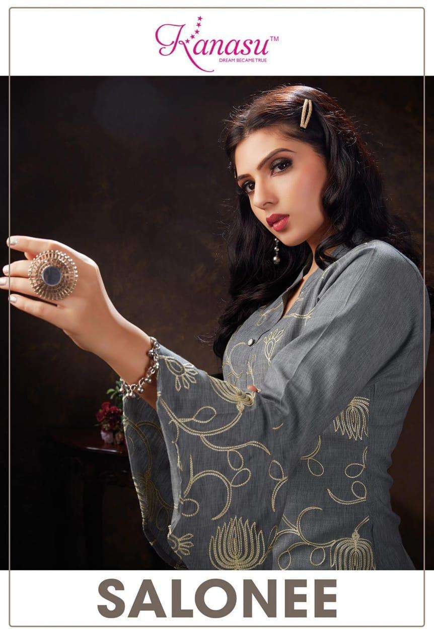 kanasu salonee series 8401-8408 14 kg heavy rayon liquid kurti 