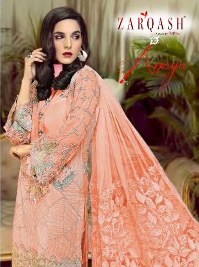 KHAYYIRA SUITS ZARQASH ANAYA Z-2105 DESIGNER FAUX GEORGETTE SUIT 