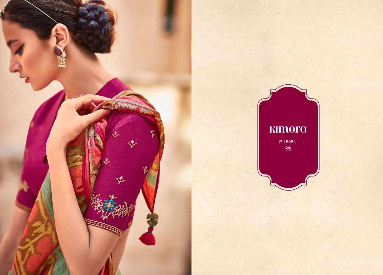 KIMORA MEERA VOL-5 DESIGNER SOFT BRASSO SILK SAREE