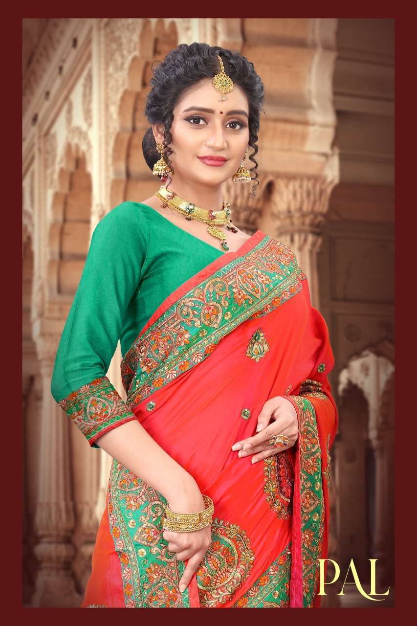 kimora pal silk embroidery saree collection