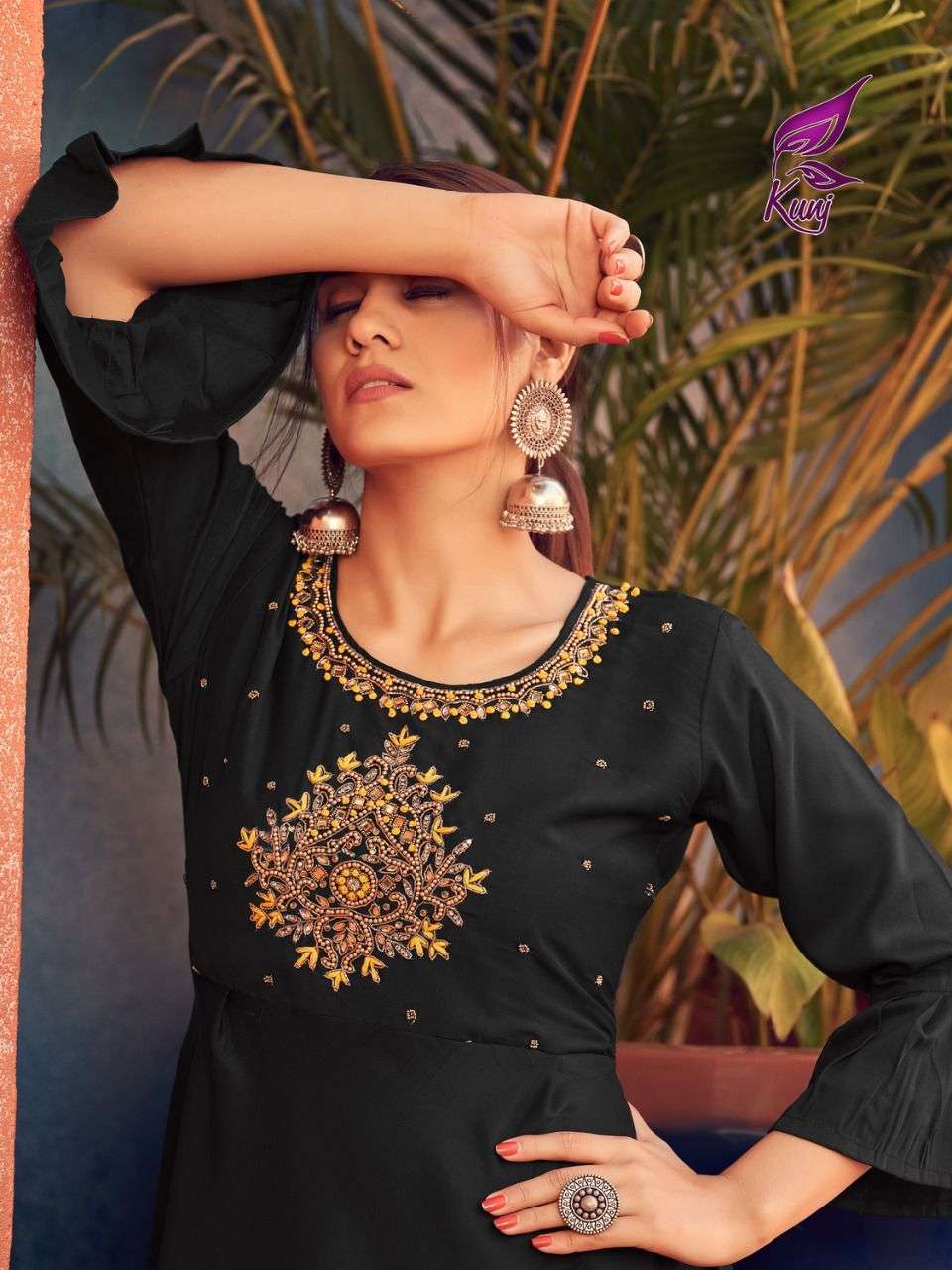 kunj Masak Kali Vol-1 series 1001-1008 chinon silk kurti 