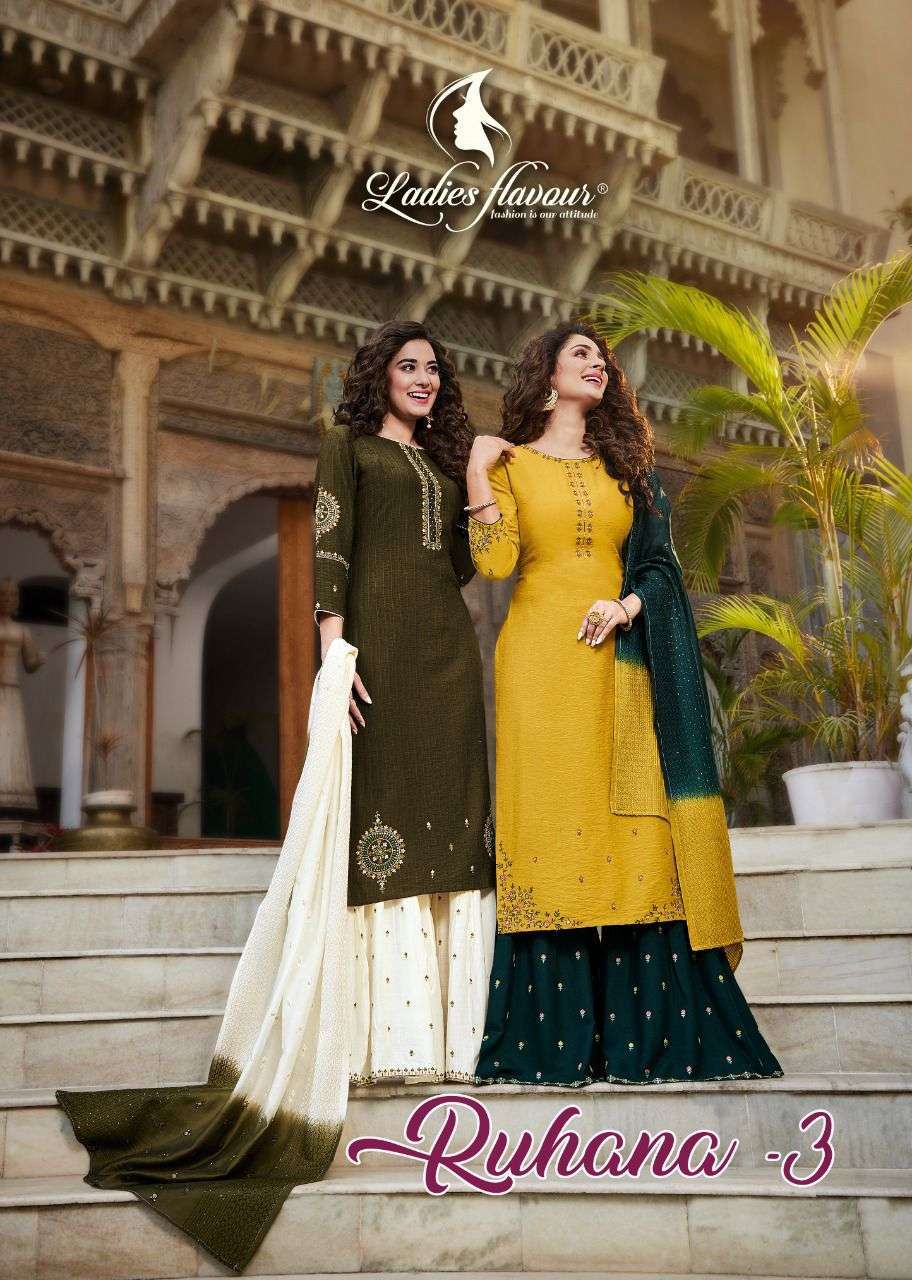 ladies flavour ruhana vol 3 series 2001-2006 Pure Viscose readymade suit 