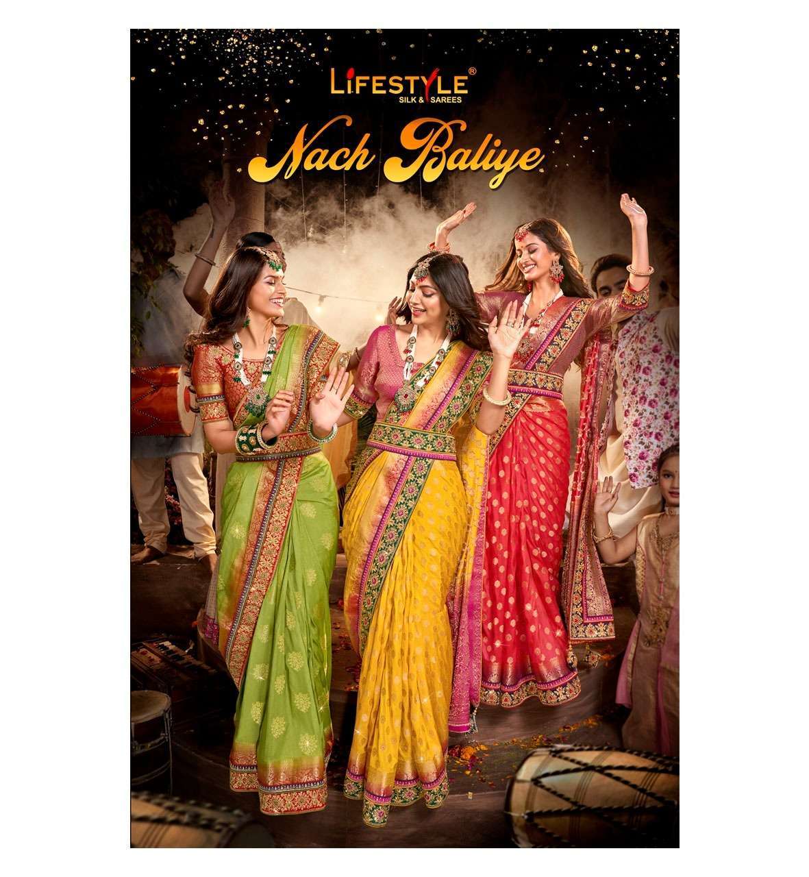 lifestyle nach baliye vol 1 series 81181-81186 nylon dola silk saree