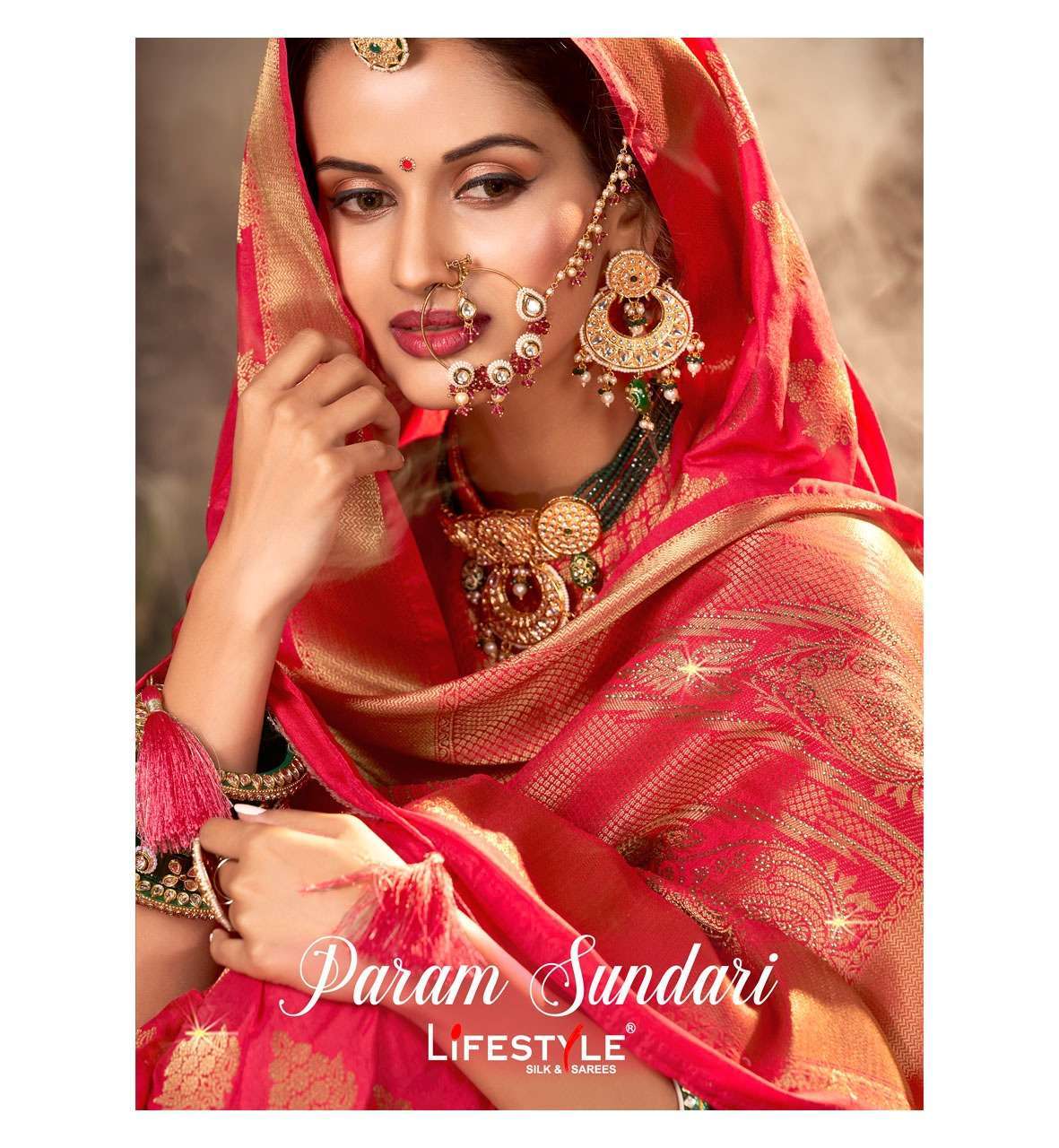 lifestyle param sundari vol 1 series 81241-81246 dola silk saree