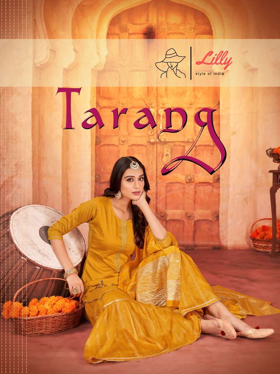 lilly tarang series 1001-1004 viscose chanderi readymade suit 