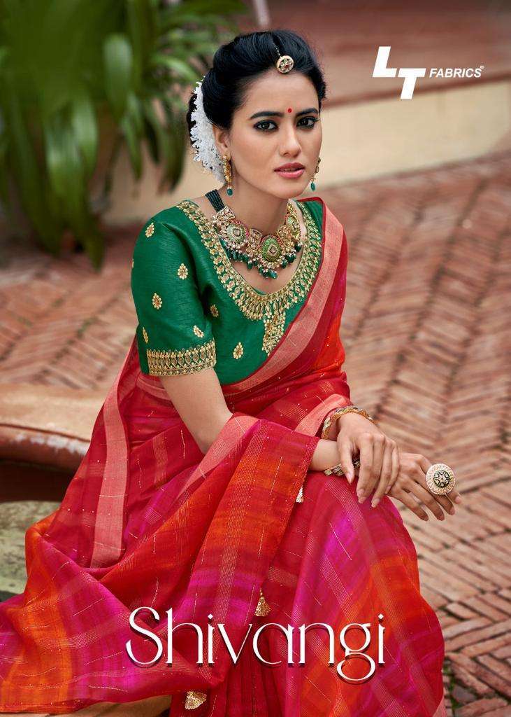 lt fashion shivangi series 20001-20010 linen sequence saree