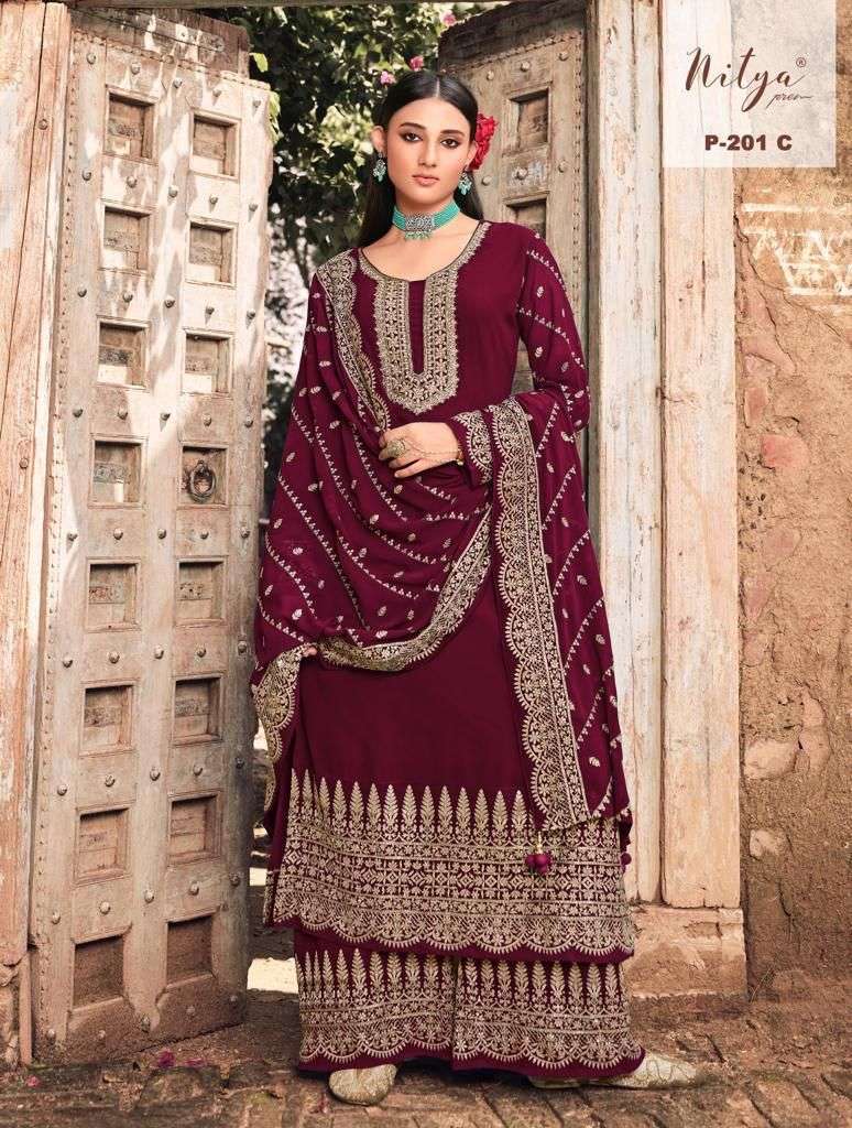 lt nitya 201 colours georgette suit 
