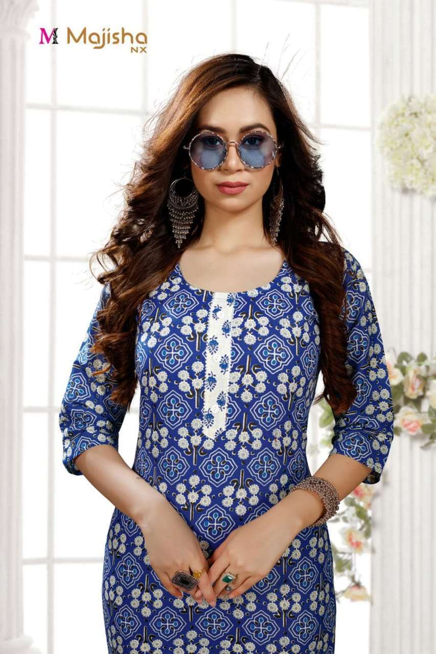 majisha nx cotton house vol 1 series 1001-1004 cambric kurti