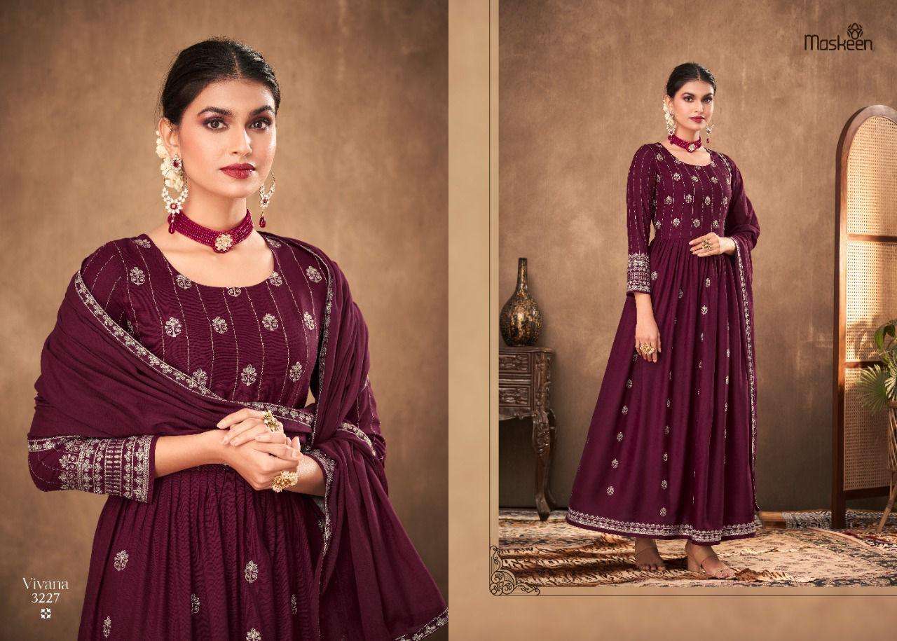 MASKEENJI AATIFA DESIGNER PURE VISCOSE RAYON READYMADE SUIT 