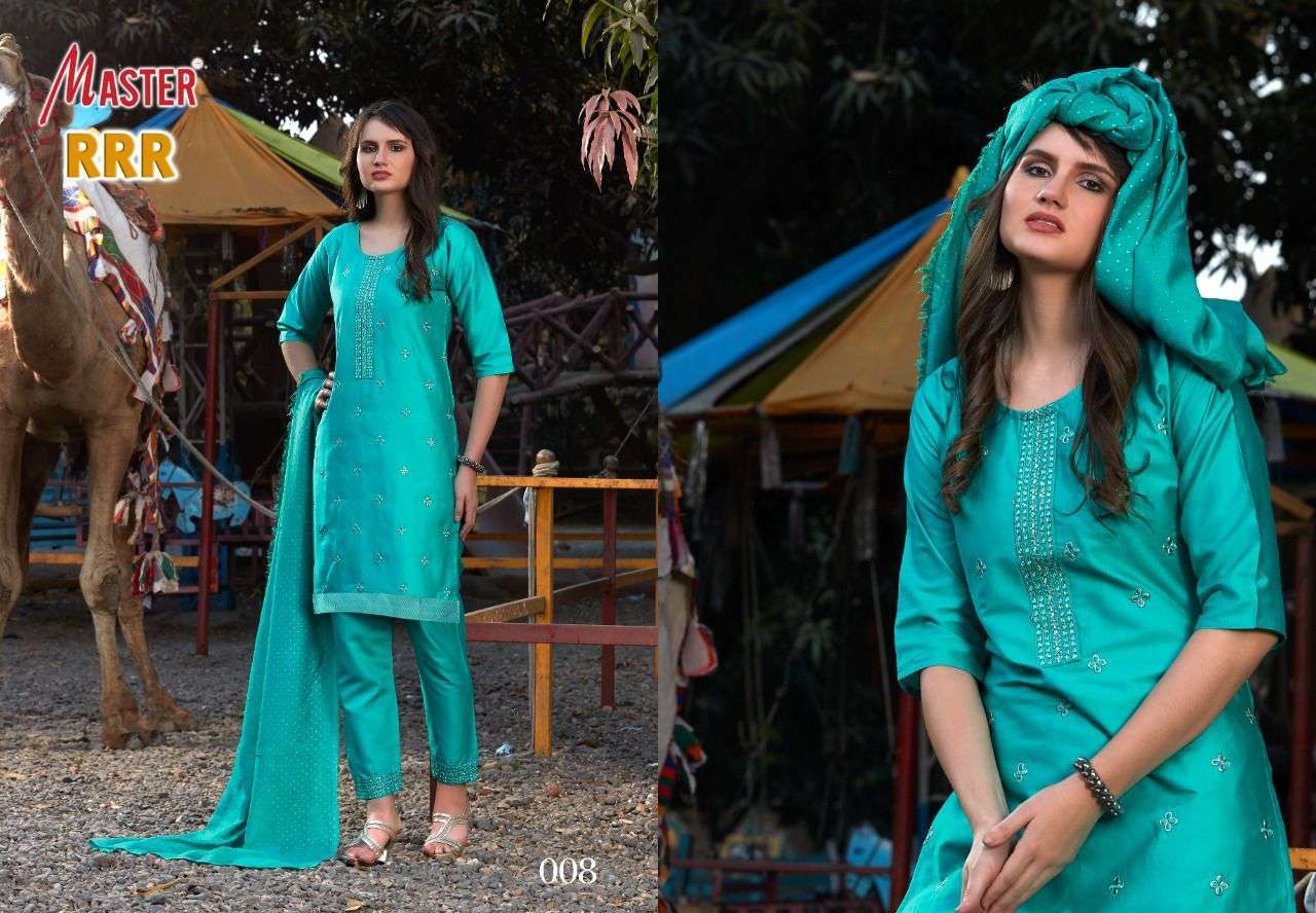 master rrr series 001-008 jam satin readymade suit