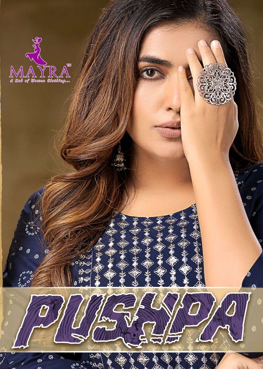 mayra pushpa series 15001-15008 rayon plain kurti 