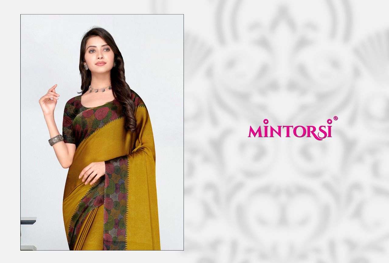 mintorsi kasturi chiffon series 26971-26978 Black Cadbury saree