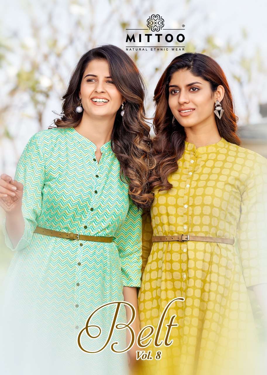 mittoo belt vol 8 series 1106-1111 rayon print kurti