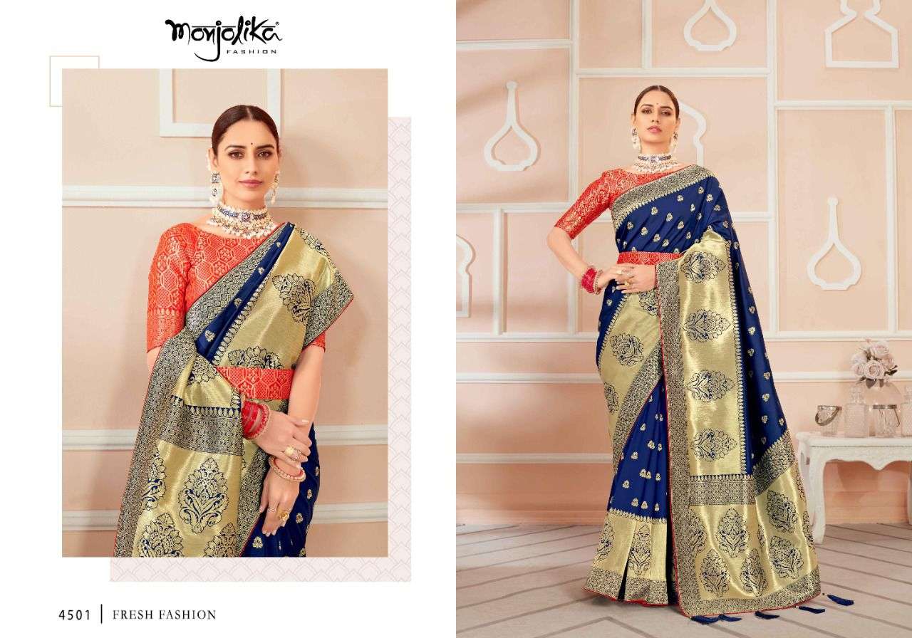 MONKOLIKA FASHION MANNAT SILK DESIGNER BANARASI SILK SAREE