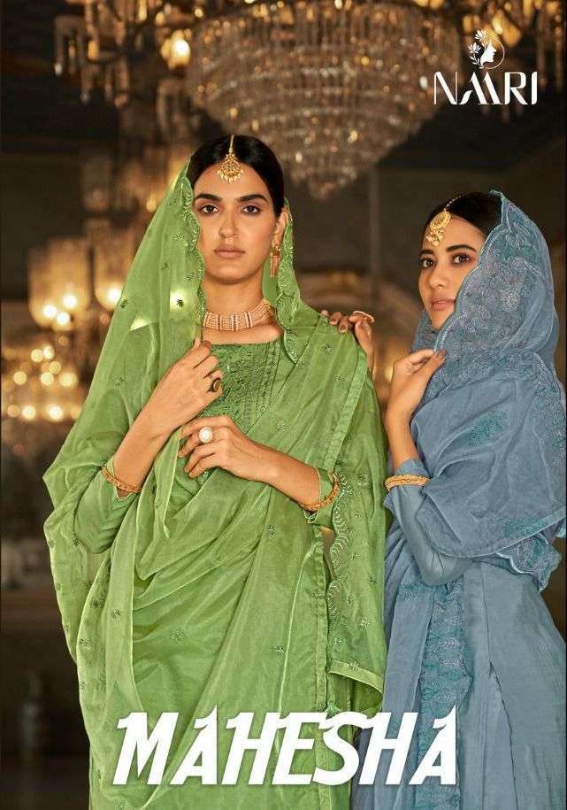 naari mahesha series 3601-3606 pure silk suit