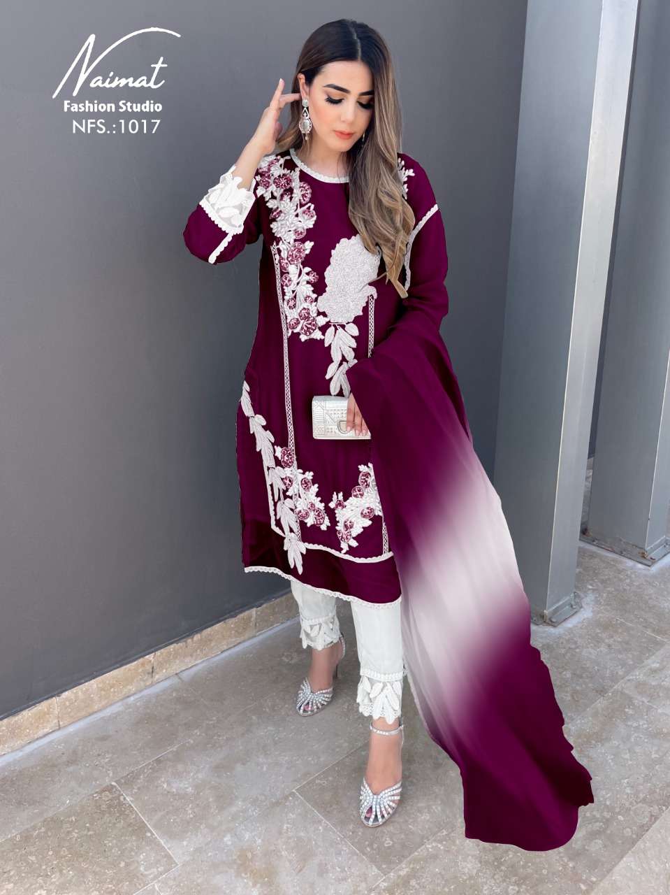 NAIMAT FASHION STUDIO 1017 DESIGNER PURE GEORGETTE SUIT 