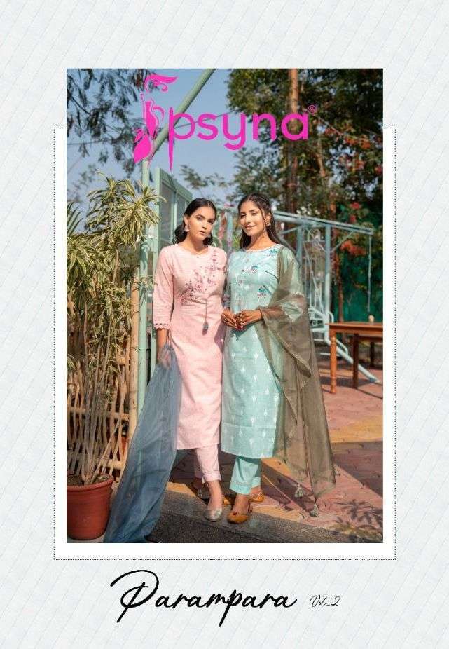 psyna parampara vol 3 series 2001-2008 fancy cotton readymade suit 