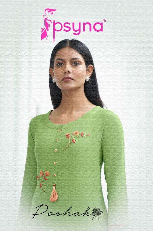 psyna poshak vol 11 series 11001-11010 14KG Rayon Slub kurti