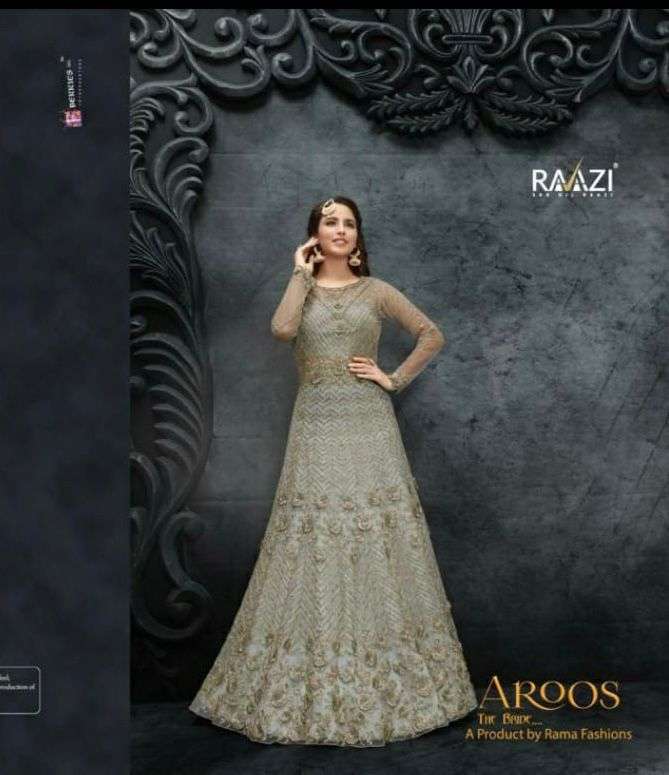 RAMA FASHION RAAZI AROOS DESIGNER SOFT NET SUITS