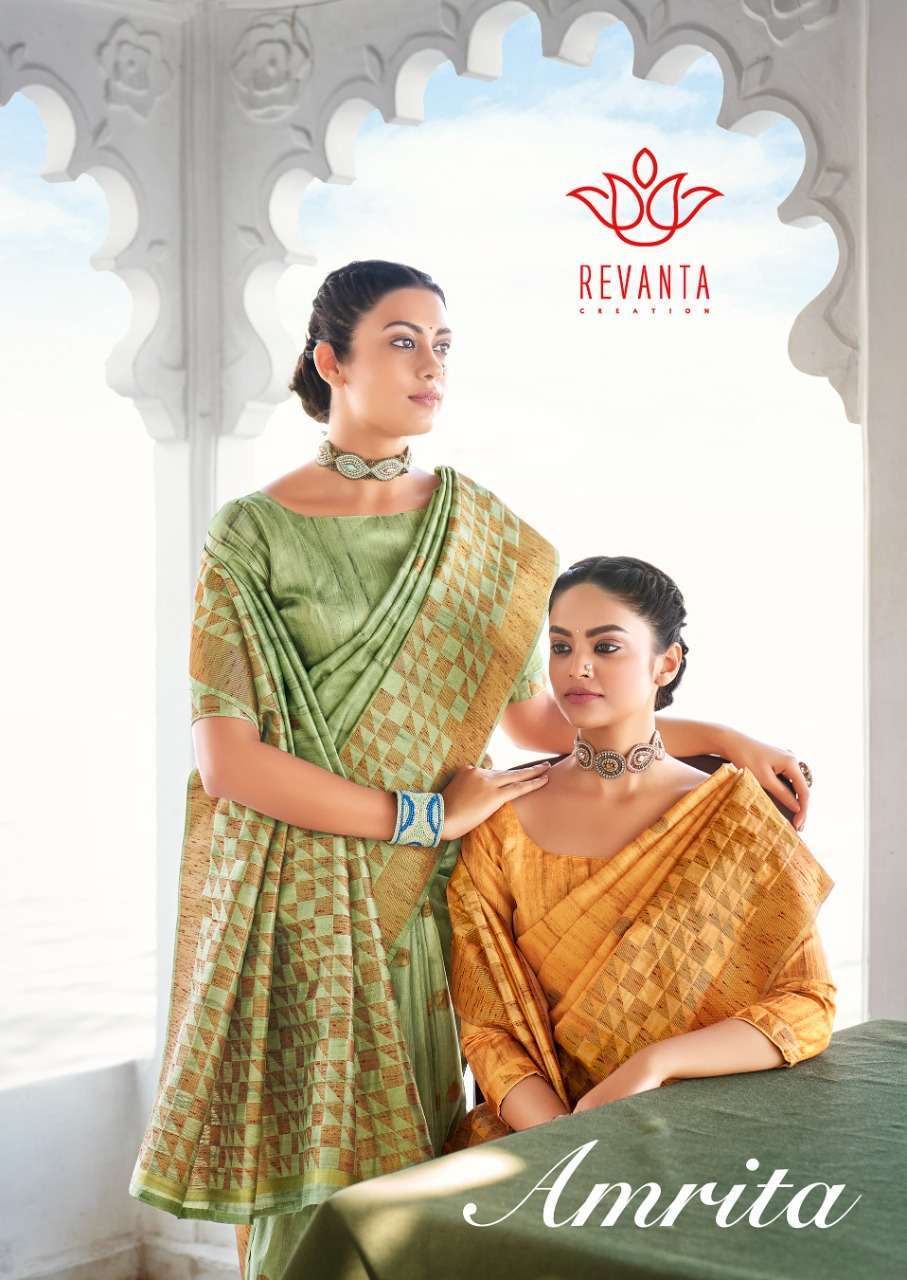 revanta amrita series 1051-1055 pure handloom silk saree