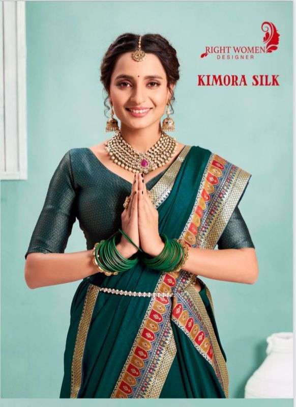 right women kimora silk series 81601-81608 saree with jari lace concept