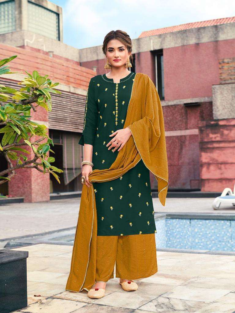 rijiya trends surili vol-2 series 1001-1006 Chinon Silk readymade suit 