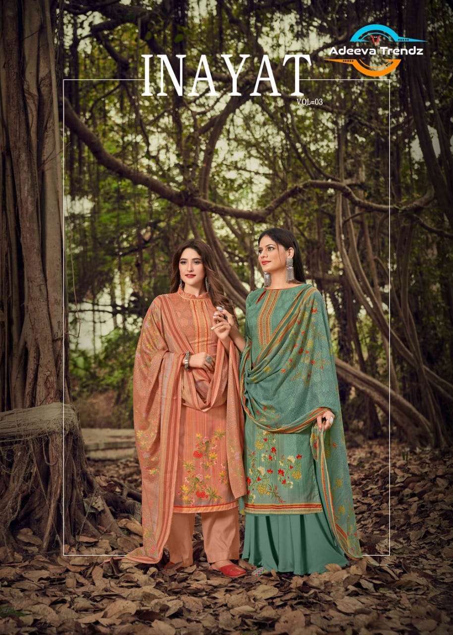 rk gold inayat vol 3 series 3001-3010 fine cotton suit 