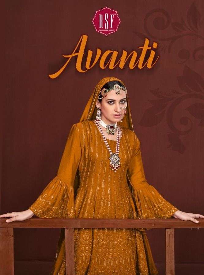 rsf avanti series 21901-21904 pure chinon silk readymade suit 