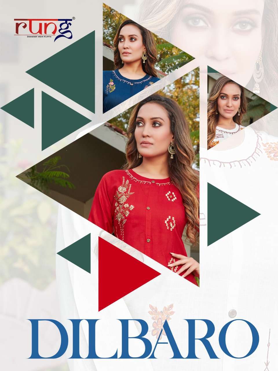 rung dilbaro series 01-08 heavy slub rayon kurti 