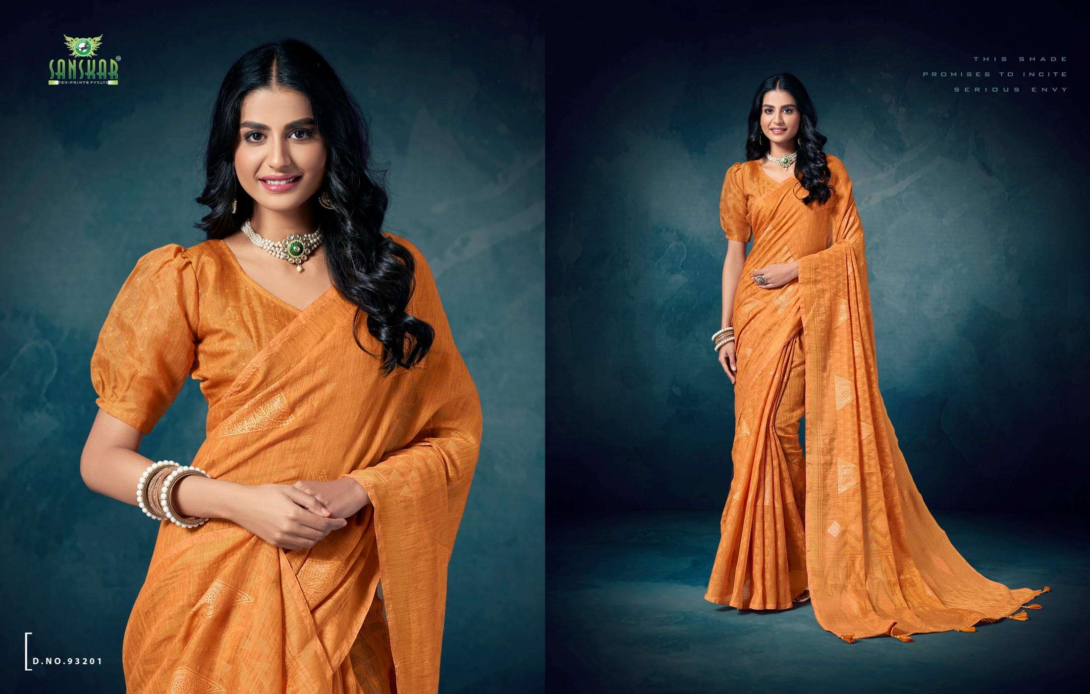 sanskar print zavian series 93201-93208 Fancy Chocolate Brasso saree