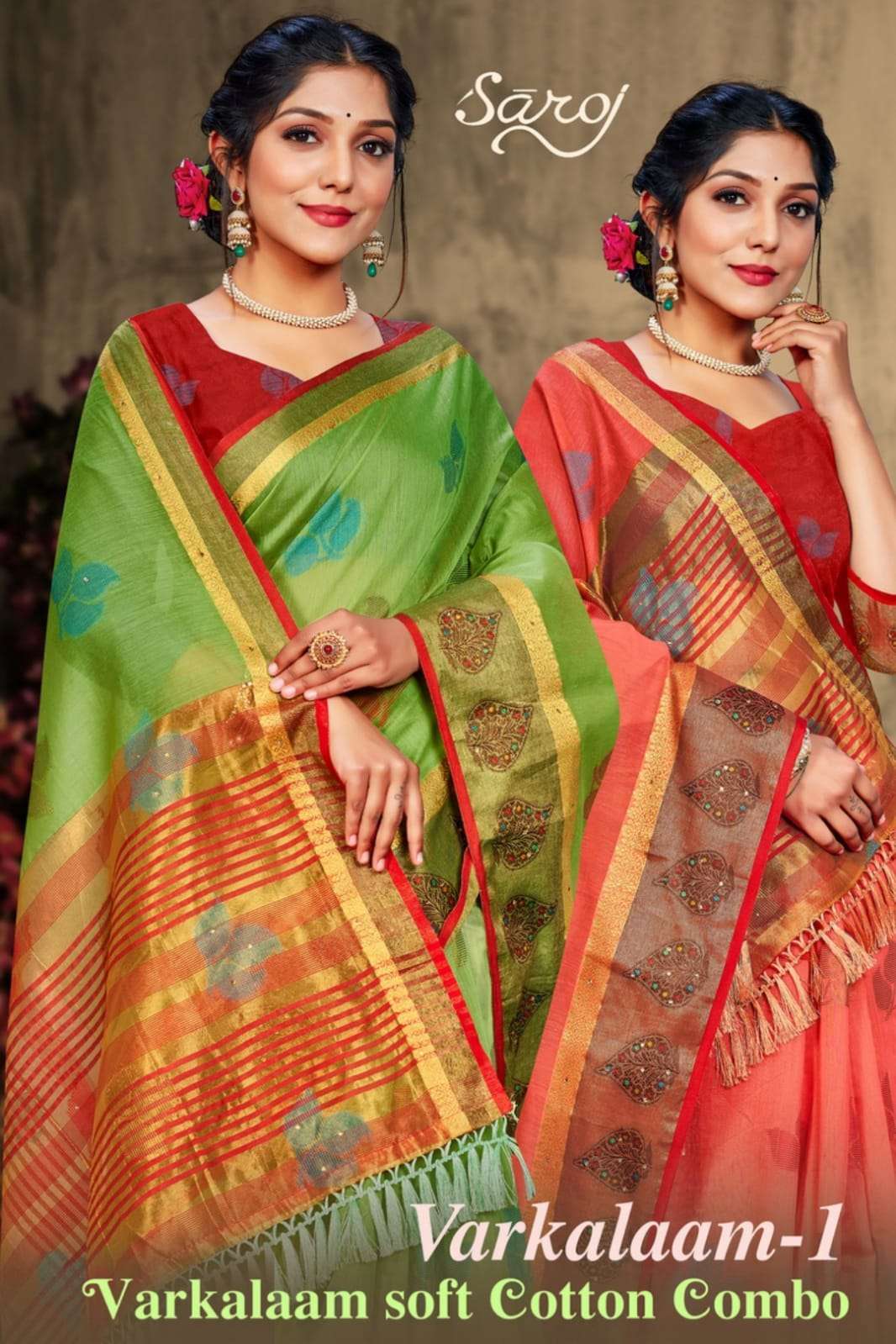 saroj varkalaam vol 1 series 5301-5306 Cotton Silk saree