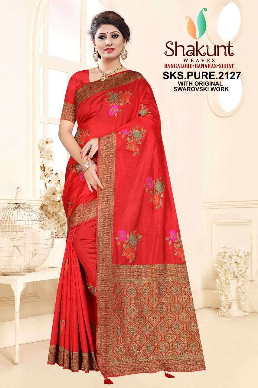 shakunt sks 2127 art silk saree