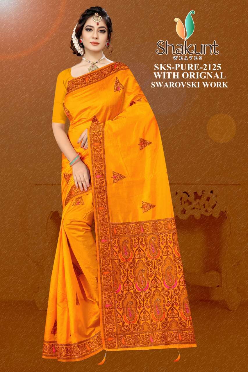 shakunt sks pure 2125  Pure Art Silk saree