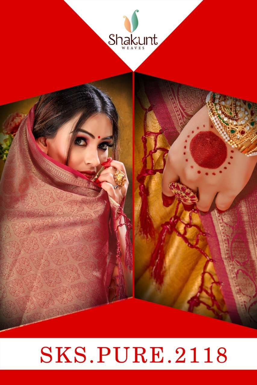 shakunt weaves sks-pure-2118 series 3338-33388 Pure Art Silk saree