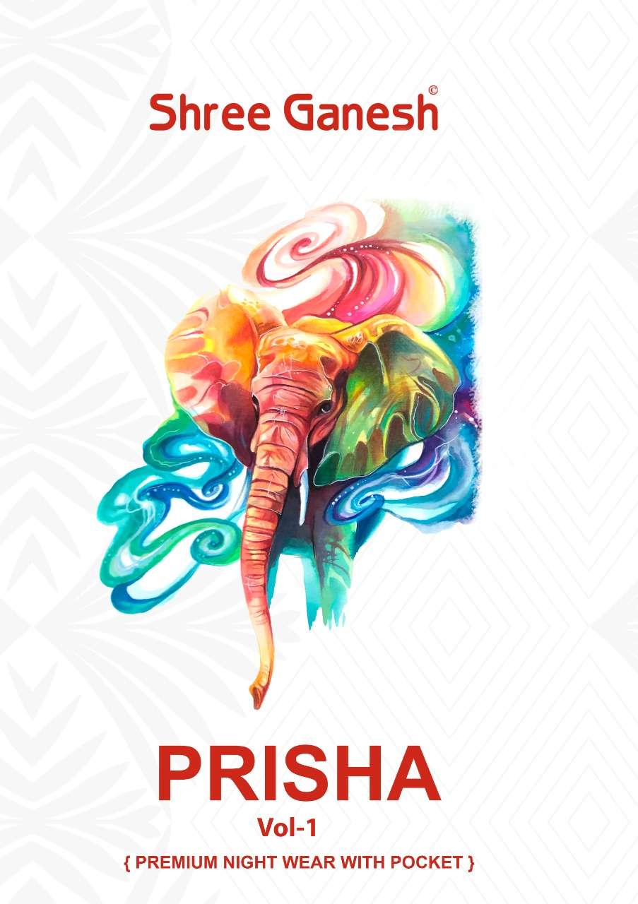Shree Ganesh Prisha (With Pocket) pure cotton night suit