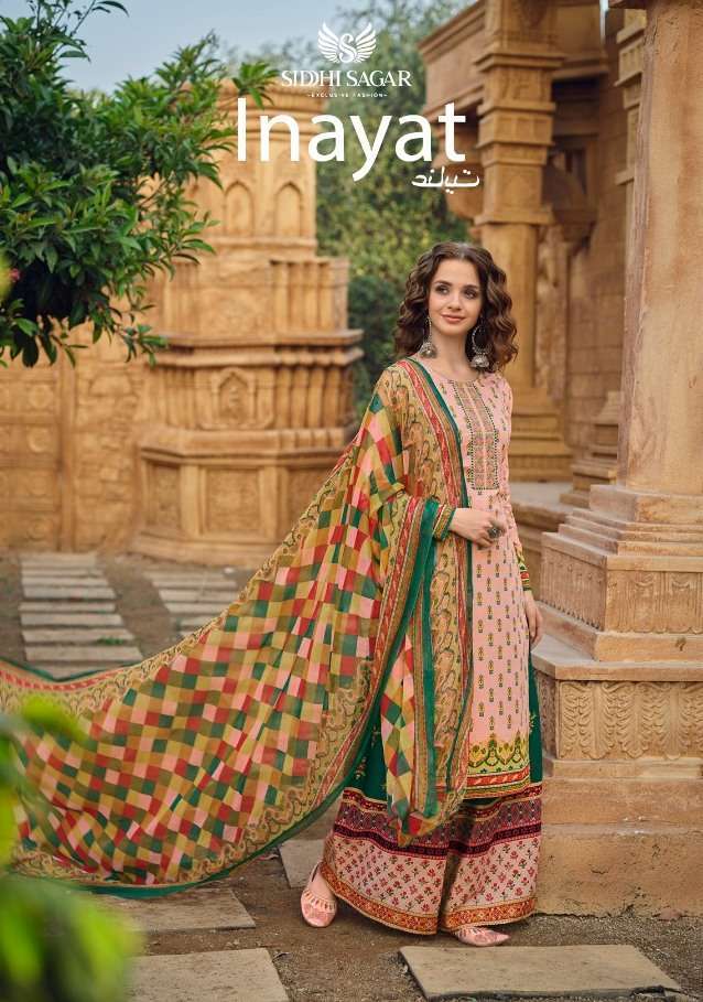 siddhi sagar inayat series 1001-1008 pure jam satin suit 
