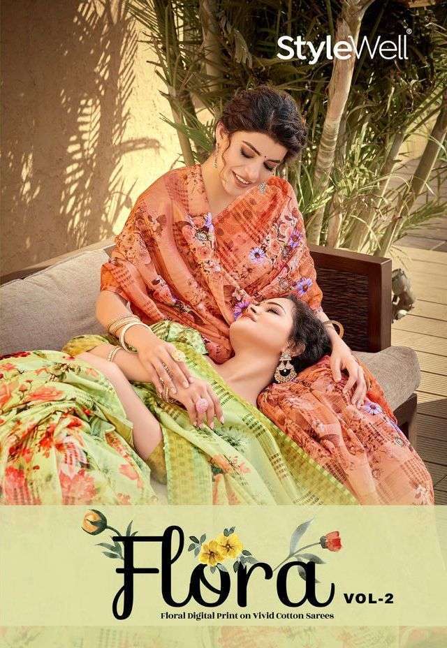 stylewell flora vol 2 series 561-568 cotton saree
