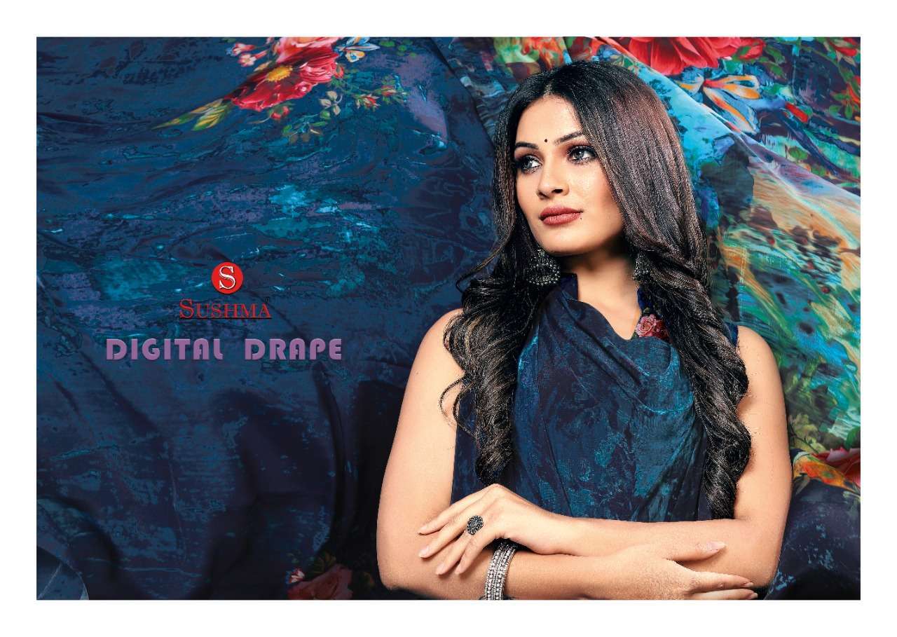 sushma digital drape series 38001-38010 digital drape saree