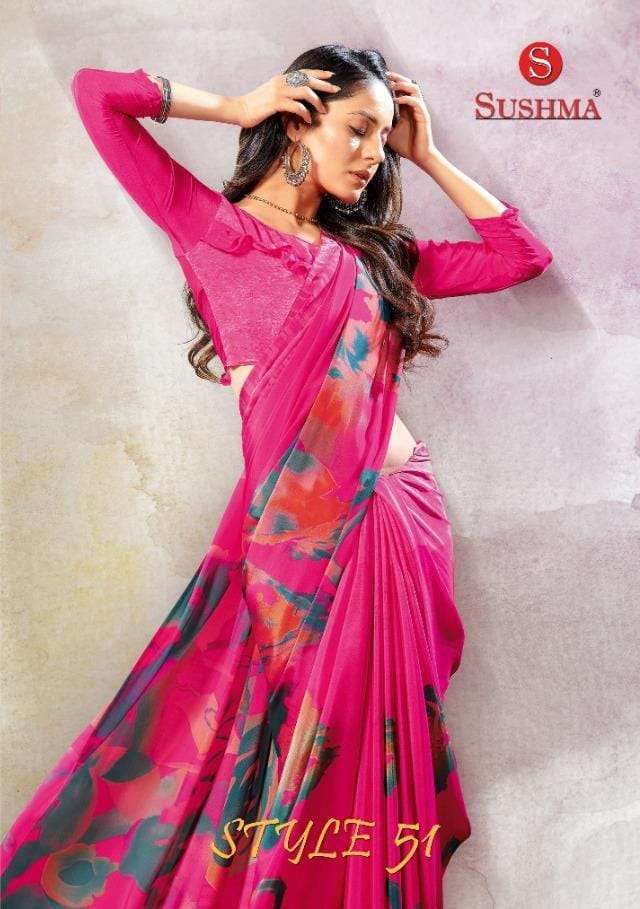sushma style 51 crape printed saree