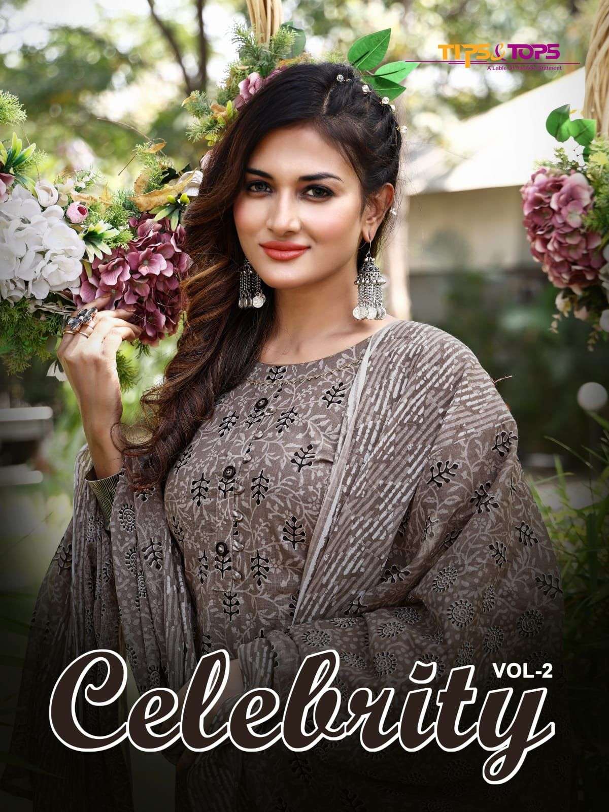 tips & tops celebrity vol 2 series 01-06 Fancy Cotton Print readymade suit 