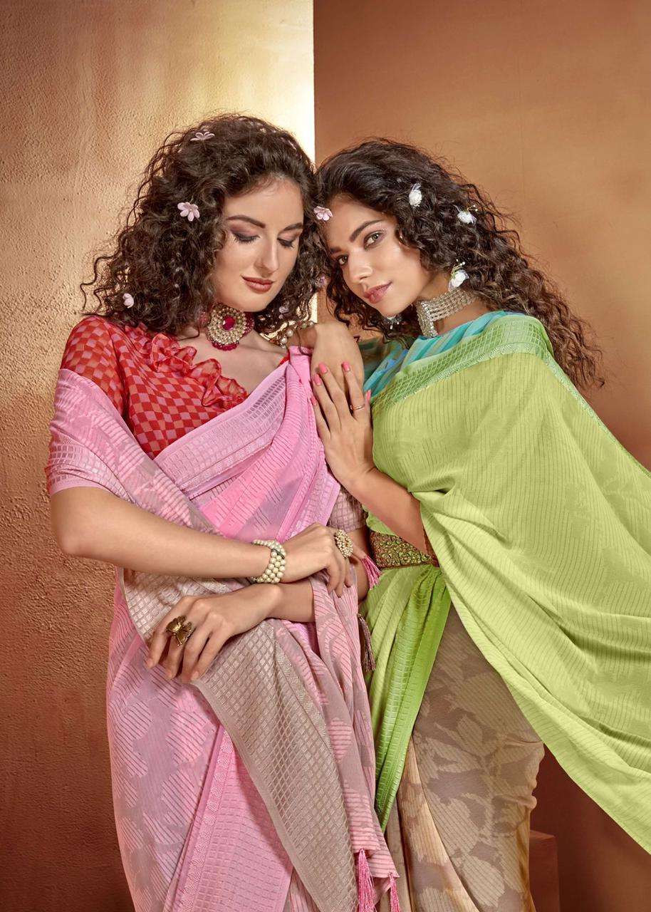 TRIVENI FALGUNI DESIFNER BRASSO VISCOSE SAREE