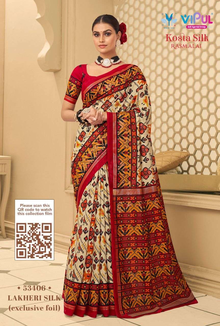 vipul kosta silk rasmalai series 53406-53423 kosta silk cotton saree