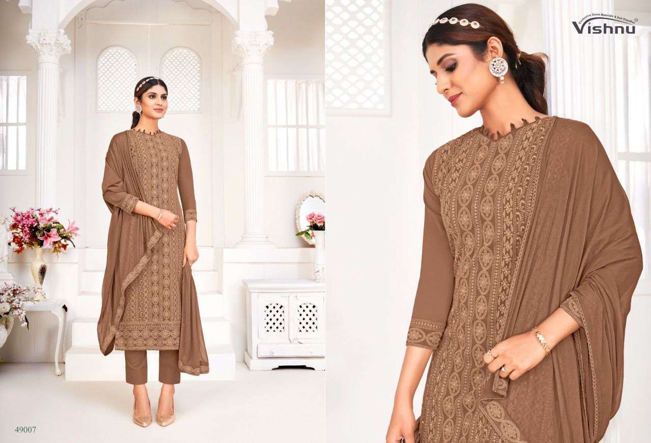 vishnu impex lucknowi vol 2 series 49001-49008 faux georgette suit 
