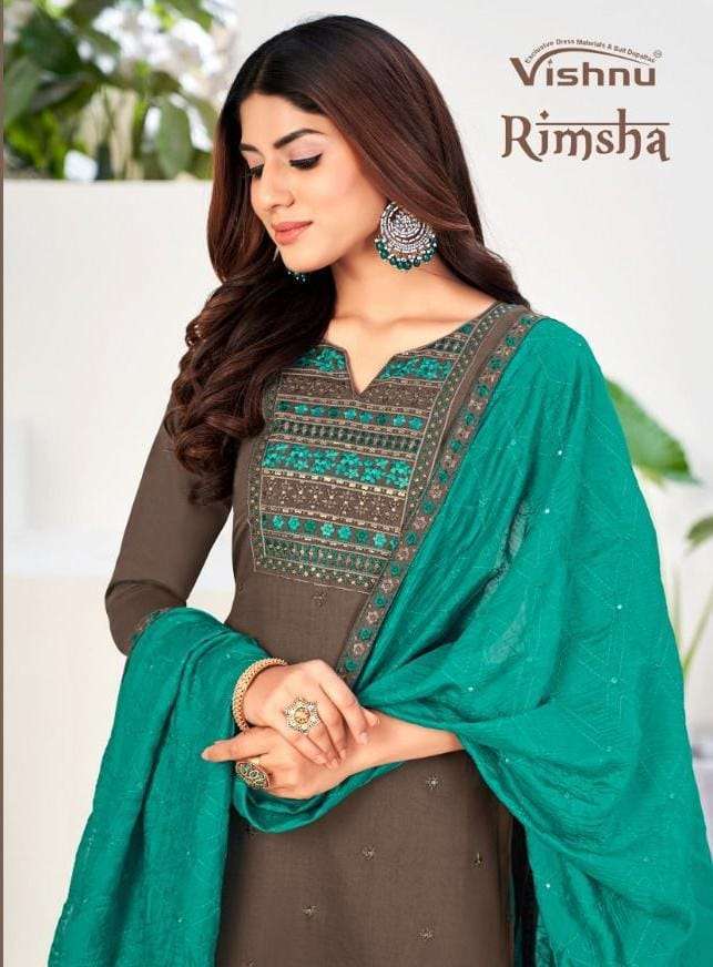 vishnu rimsha series 51001-51008 pure silk suit 