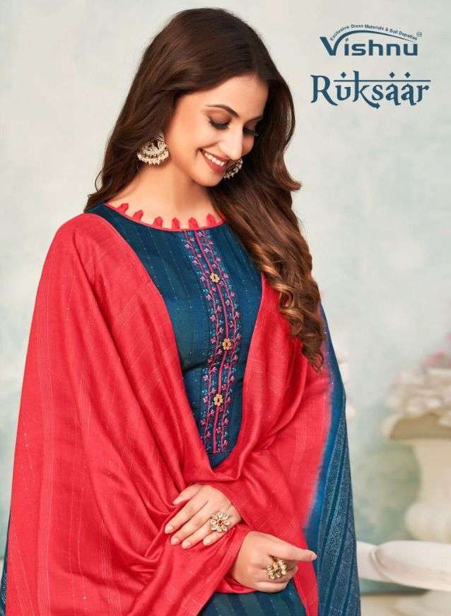 vishnu ruksaar series 45001-45012 gadwal jacquard suit 