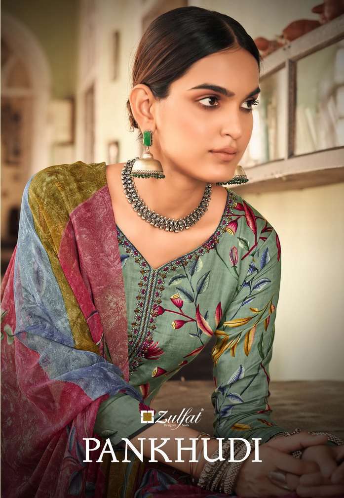 zulfat pankhudi series 393001-393010 pure jam cotton suit